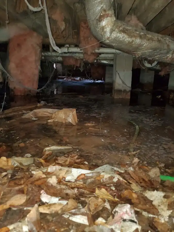 Crawl space flood assessment for Commercial Water Damage Restoration in Glenn Dale
