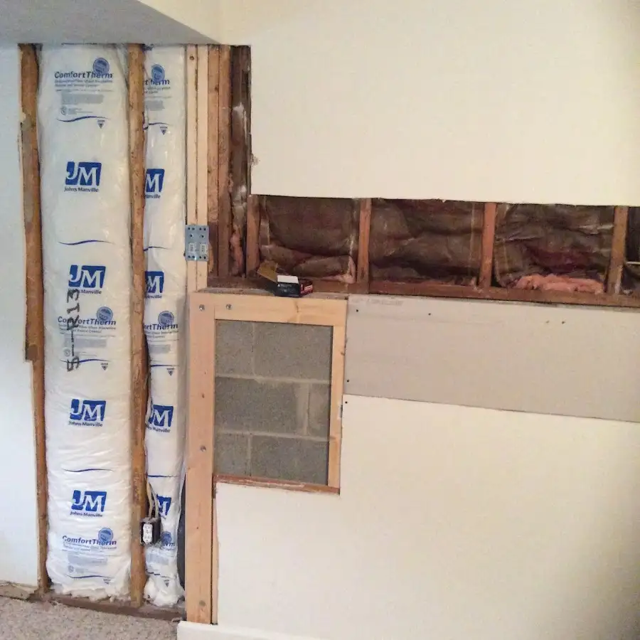 Wall insulation replacement during Contents Cleaning & Restoration in Glenn Dale